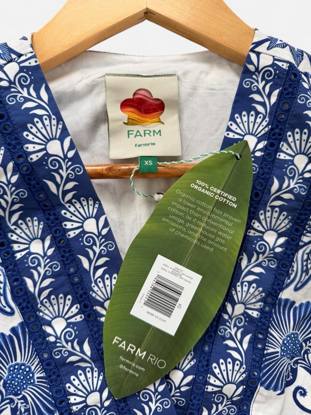 NWT FARM RIO Off-White Shell Garden Romper - Picture 6 of 11
